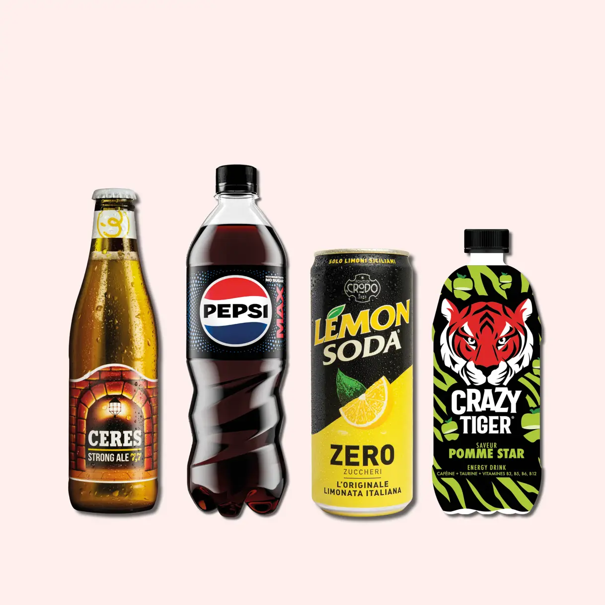 Ceres Pepsi Lemon Soda Crasy Tiger Royal Unibrew Kopier